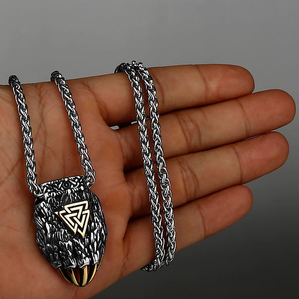 Vikings Jewelry Stainless Steel Deer Crow Bear Dragon Multi Style Shield Band Rune Necklace Pendant Men 1.jpg 640x640 1 Manhattan ehted